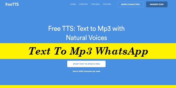 Text To Mp3 WhatsApp